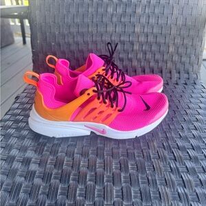 Nike Air Presto Pink Orange Running Shoes Womens Size 9